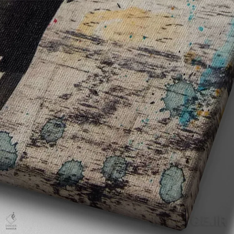 تابلو دکوراتیو دختر سرگردان اثر دی بی واترمن - نمای نزدیک بافت بوم