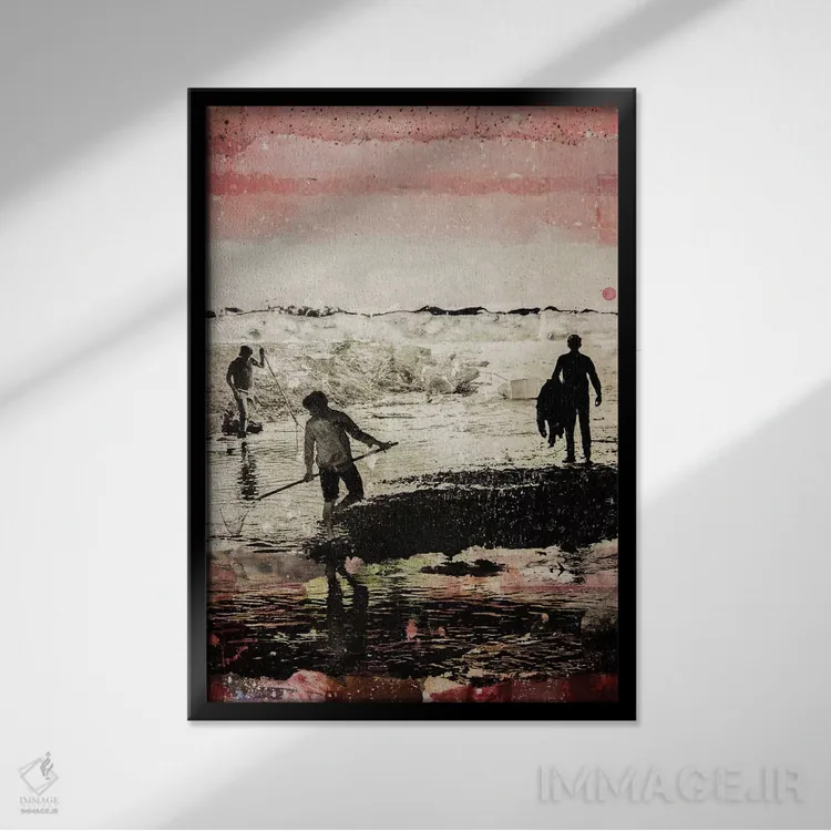 تابلو دکوراتیو رفقا اثر دی بی واترمن - نمای قابدار مشکی