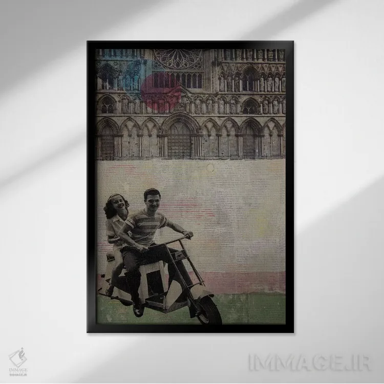 تابلو دکوراتیو تابستان سانتیاگو اثر دی بی واترمن - نمای قابدار مشکی