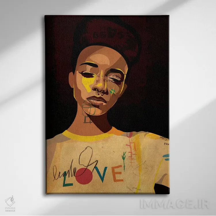 تابلو دکوراتیو هانا ۲ اثر دای کریس آرت - نمای روبهرو روی دیوار