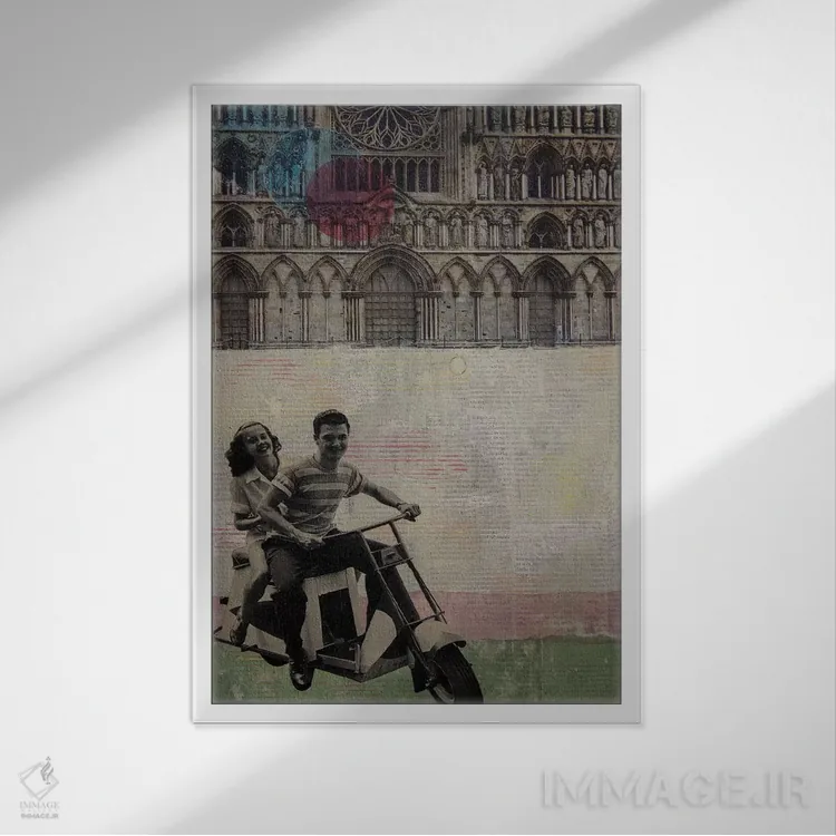 تابلو دکوراتیو تابستان سانتیاگو اثر دی بی واترمن - نمای قابدار سفید