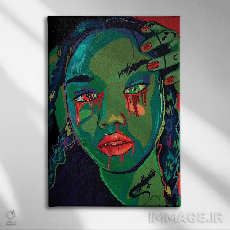 تابلو دکوراتیو من خودم را خیلی دوست دارم اثر دای کریس آرت - نمای روبهرو روی دیوار