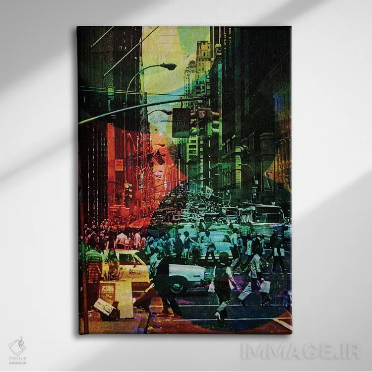 تابلو دکوراتیو هرج و مرج اثر دی بی واترمن - نمای روبهرو روی دیوار