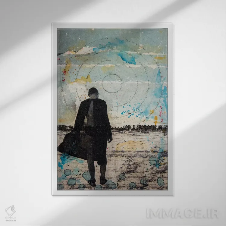 تابلو دکوراتیو دختر سرگردان اثر دی بی واترمن - نمای قابدار سفید