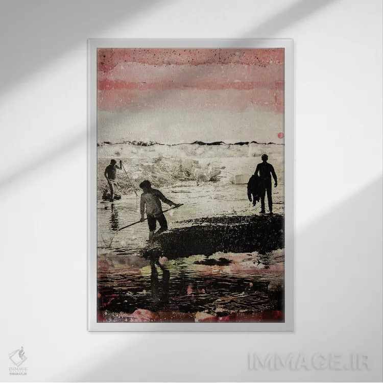 تابلو دکوراتیو رفقا اثر دی بی واترمن - نمای قابدار سفید