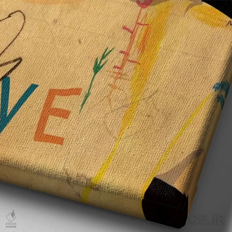 تابلو دکوراتیو هانا ۲ اثر دای کریس آرت - نمای نزدیک بافت بوم