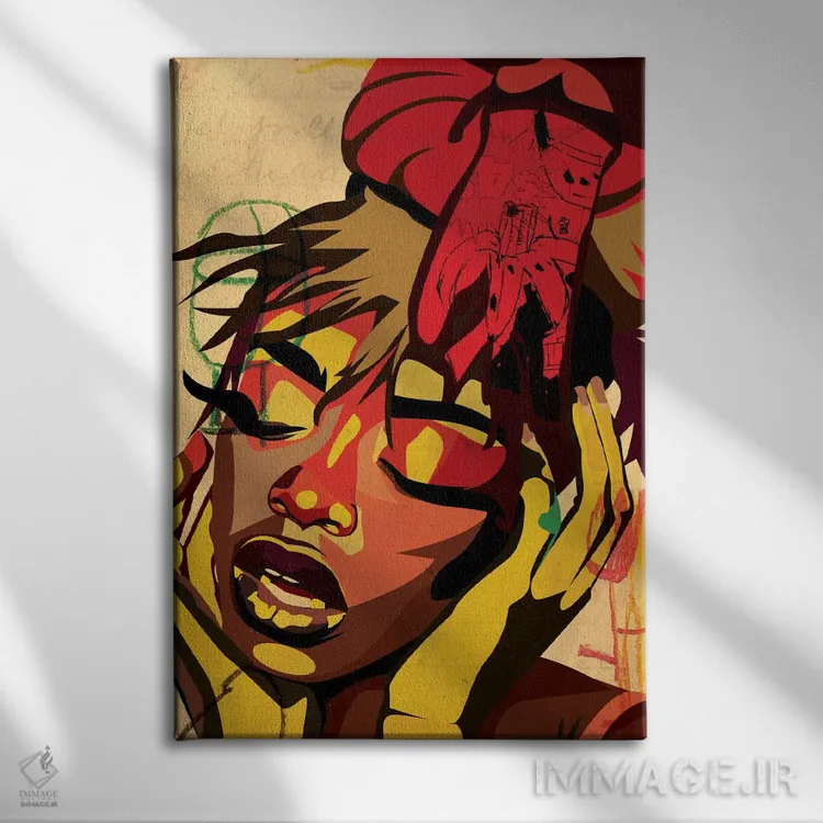 تابلو دکوراتیو کاجی ۷ اثر دای کریس آرت - نمای روبهرو روی دیوار