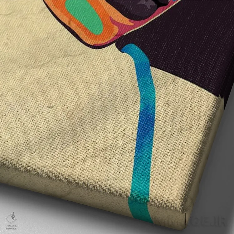 تابلو دکوراتیو پالی اثر دای کریس آرت - نمای نزدیک بافت بوم