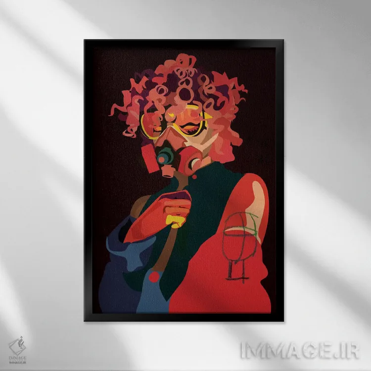 تابلو دکوراتیو مارنیو ۲ اثر دای کریس آرت - نمای قابدار مشکی