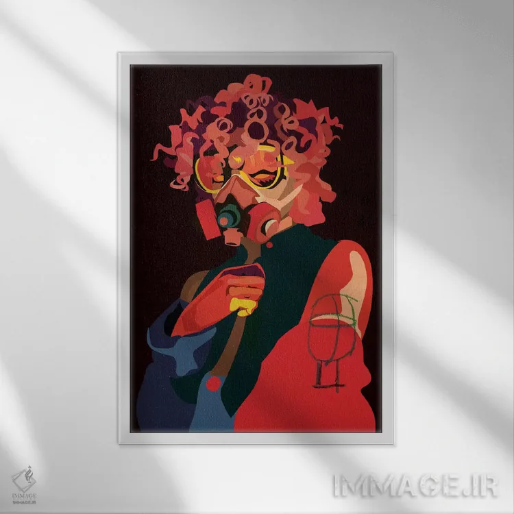 تابلو دکوراتیو مارنیو ۲ اثر دای کریس آرت - نمای قابدار سفید