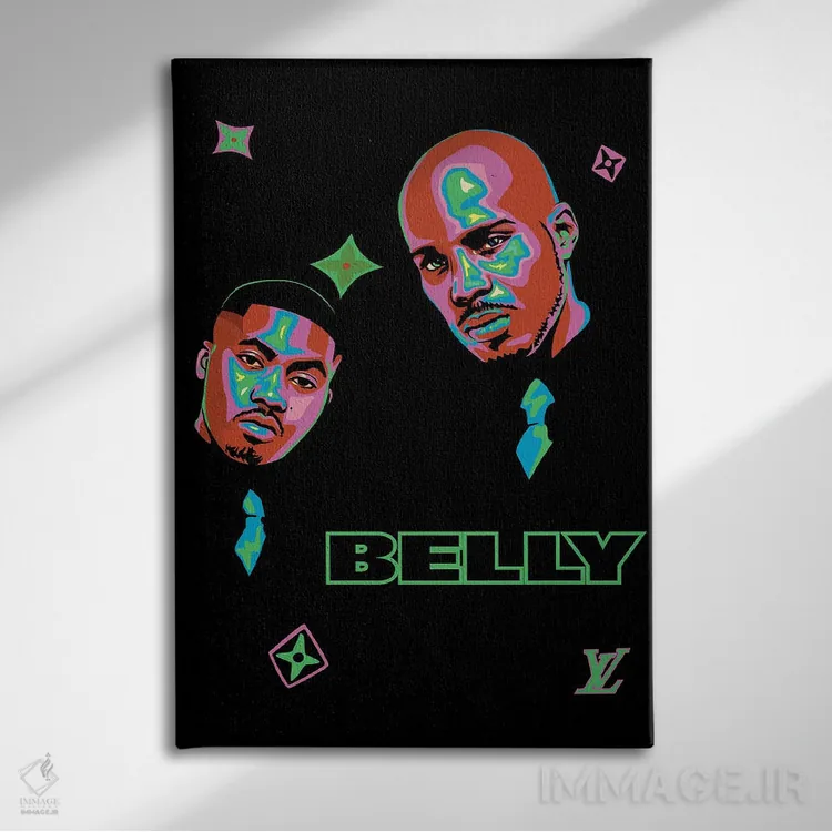 تابلو دکوراتیو شکم اثر دای کریس آرت - نمای روبهرو روی دیوار