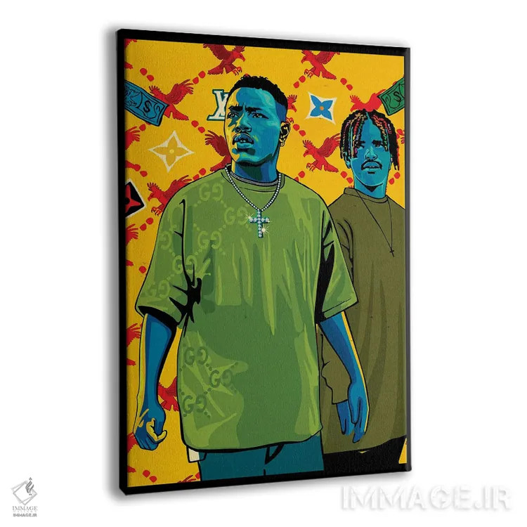 تابلو دکوراتیو تهدیدی برای جامعه اثر دای کریس آرت - نمای پرسپکتیو محصول