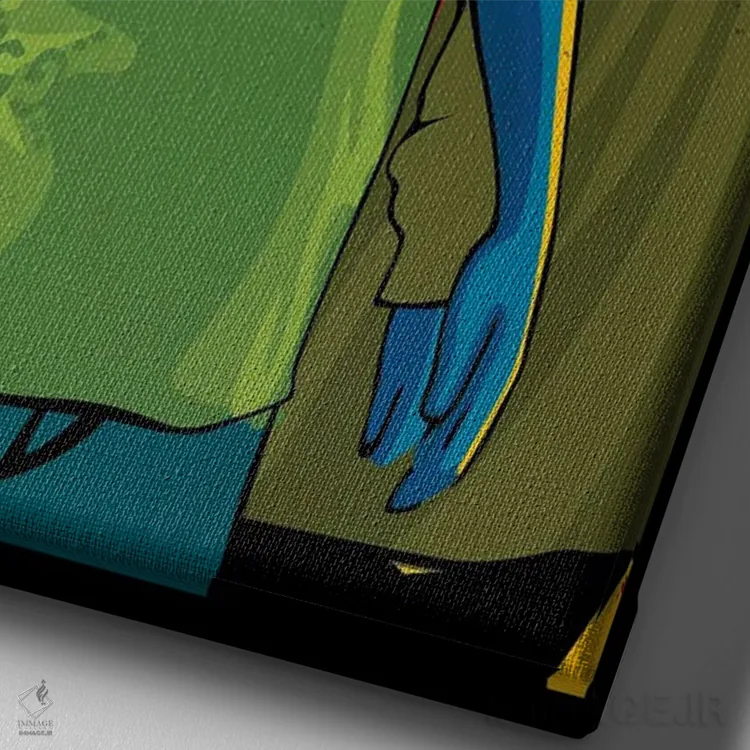 تابلو دکوراتیو تهدیدی برای جامعه اثر دای کریس آرت - نمای نزدیک بافت بوم