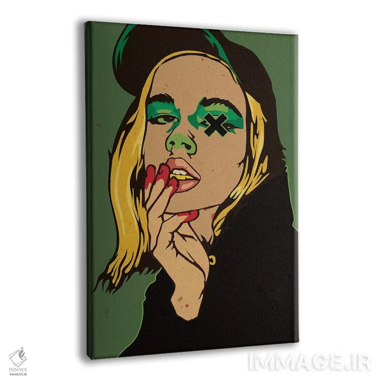 تابلو دکوراتیو دختر پرانرژی اثر دای کریس آرت - نمای پرسپکتیو محصول