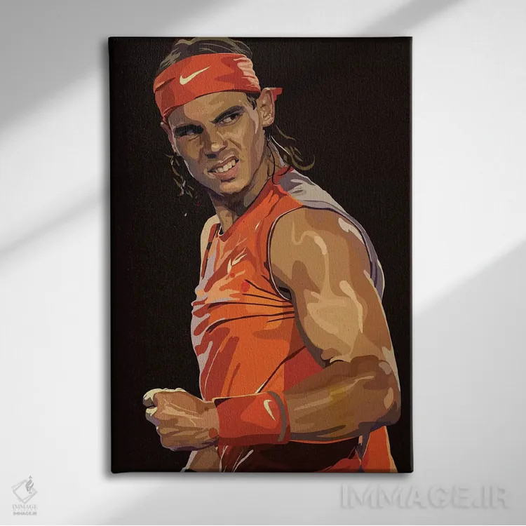 تابلو دکوراتیو نادال دوم اثر دای کریس آرت - نمای روبهرو روی دیوار