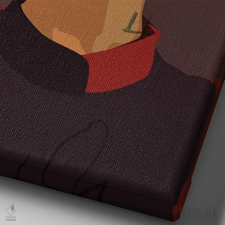 تابلو دکوراتیو دختر گردن دراز اثر دای کریس آرت - نمای نزدیک بافت بوم