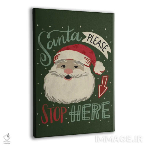 تابلو دکوراتیو بابانوئل لطفا اینجا توقف کن اثر دبورا کوریل - نمای پرسپکتیو محصول