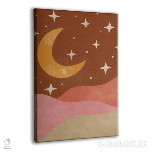 تابلو مدرن ماه صحرا اثر دبورا کوریل - نمای پرسپکتیو محصول