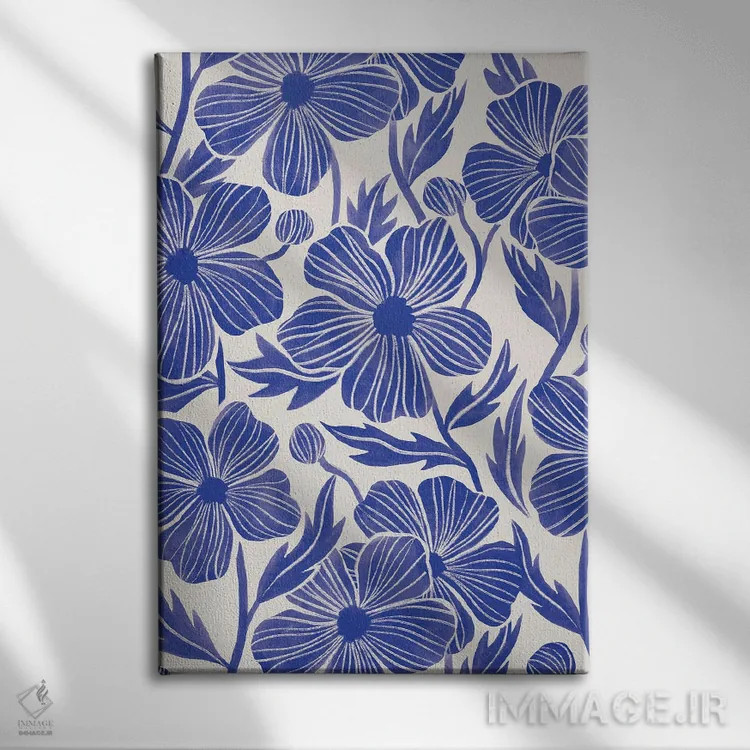 تابلو مینیمال خانه روستایی سرسبز اثر دبورا کوریل - نمای روبهرو روی دیوار