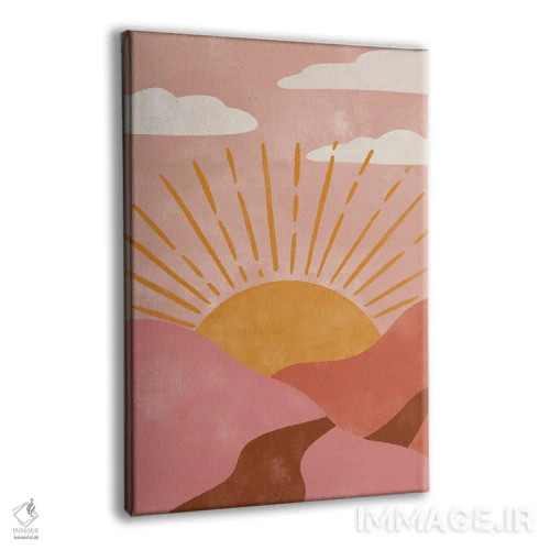 تابلو مدرن خورشید صحرا اثر دبورا کوریل - نمای پرسپکتیو محصول