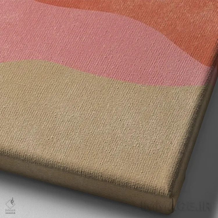 تابلو مدرن ماه صحرا اثر دبورا کوریل - نمای نزدیک بافت بوم