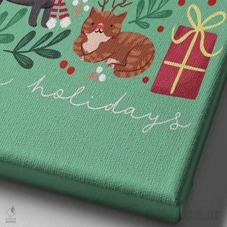 تابلو دکوراتیو تعطیلات خوش اثر دبورا کوریل - نمای نزدیک بافت بوم