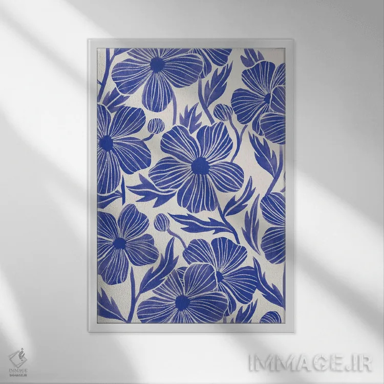 تابلو مینیمال خانه روستایی سرسبز اثر دبورا کوریل - نمای قابدار سفید