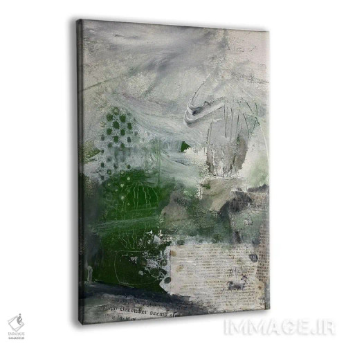 تابلو انتزاعی دلتنگی برای گلبرگ ها در زمستان اثر دب چانی - نمای پرسپکتیو محصول