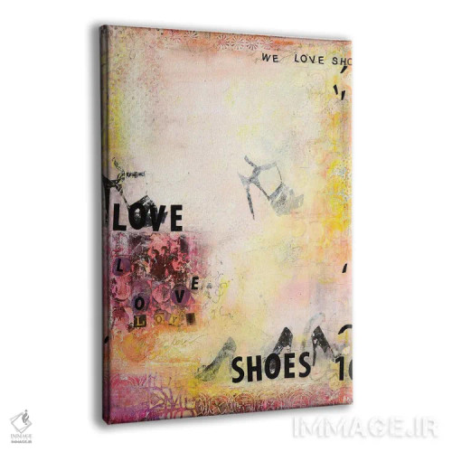 تابلو مینیمال عاشق کفش ها هستیم ۲ اثر دب چانی - نمای پرسپکتیو محصول