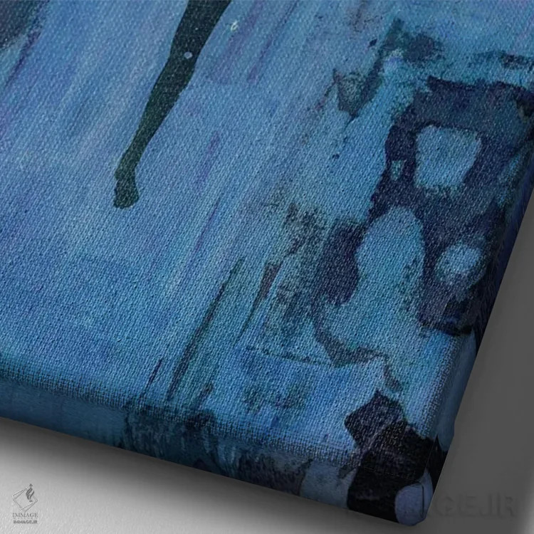 تابلو انتزاعی تعادل خود را حفظ می کنم اثر دب چانی - نمای نزدیک بافت بوم