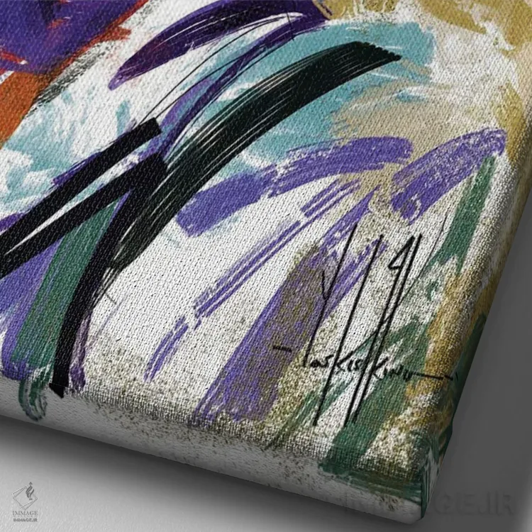 تابلو دکوراتیو شادی اثر دیوید کلمن جونیور - نمای نزدیک بافت بوم