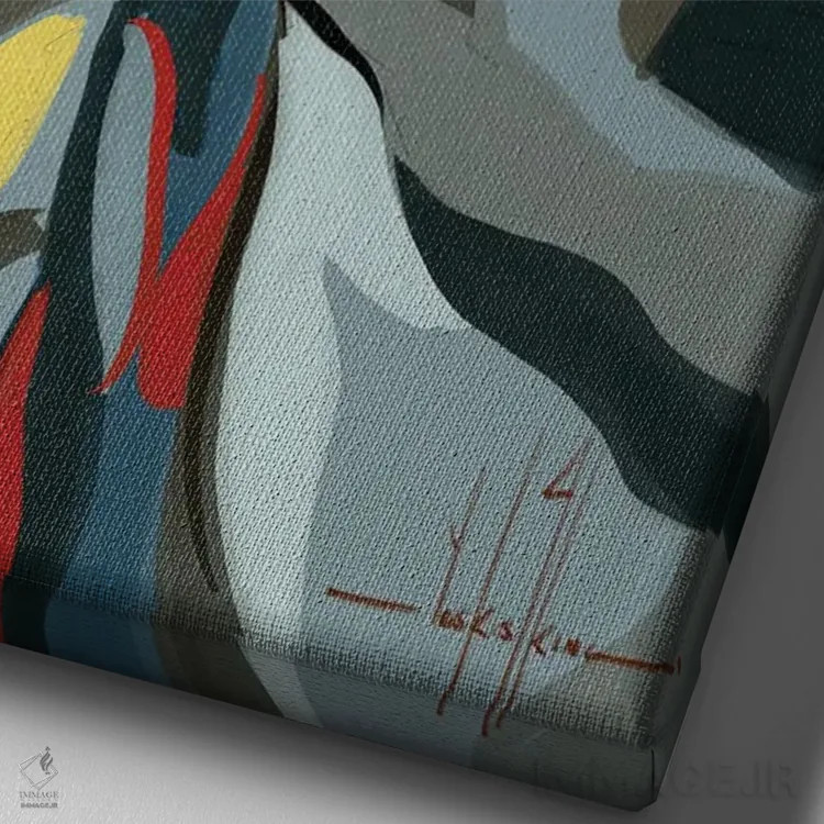 تابلو دکوراتیو بنیان اثر دیوید کلمن جونیور - نمای نزدیک بافت بوم