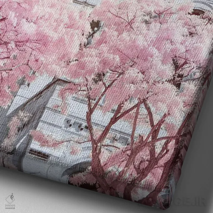 تابلو دکوراتیو ساگر کر با فیلتر فروسرخ اثر دیوید کلاپ - نمای نزدیک بافت بوم