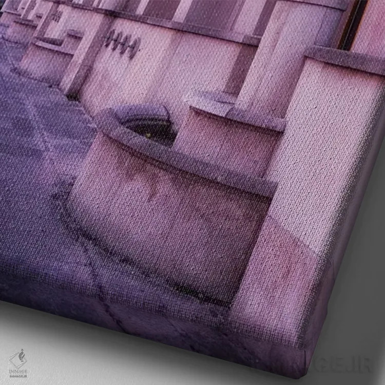 تابلو دکوراتیو تروکادرو اثر دیوید کلاپ - نمای نزدیک بافت بوم