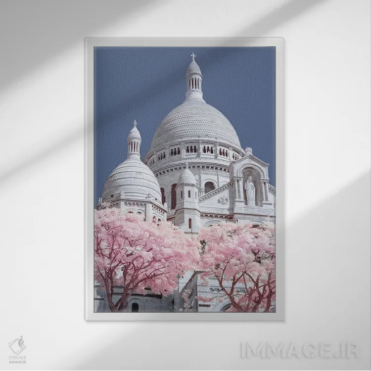 تابلو دکوراتیو ساگر کر با فیلتر فروسرخ اثر دیوید کلاپ - نمای قابدار سفید