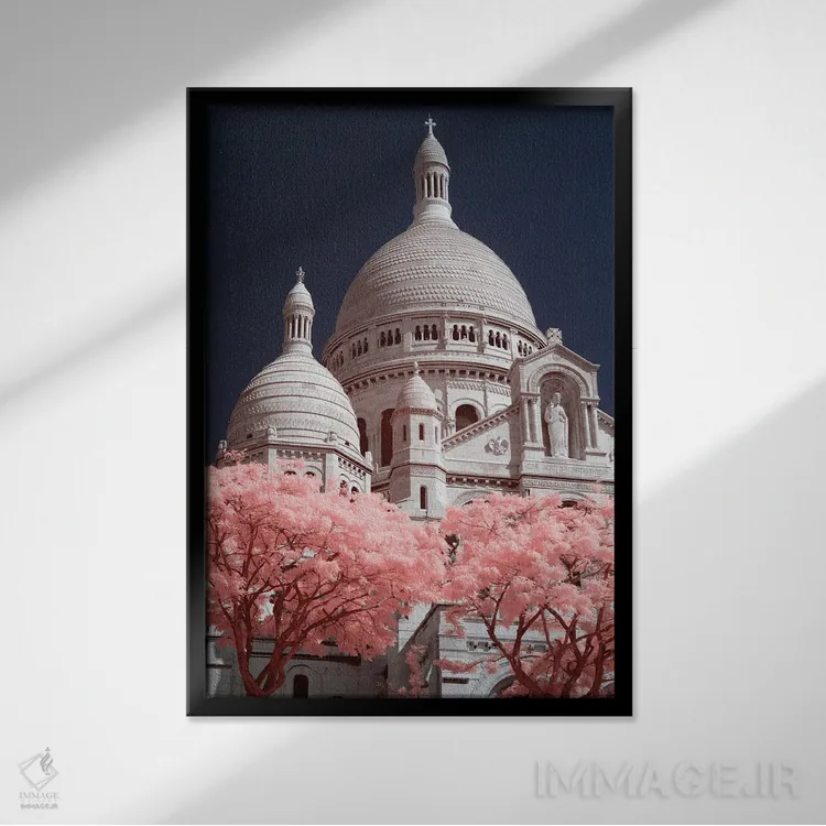 تابلو دکوراتیو ساگر کر با فیلتر فروسرخ ۲ اثر دیوید کلاپ - نمای قابدار مشکی