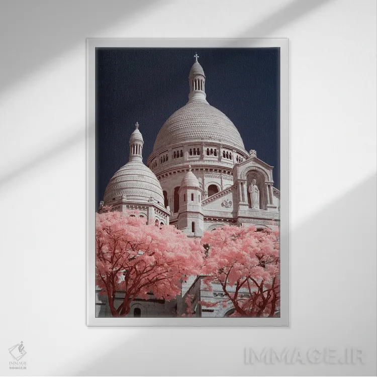 تابلو دکوراتیو ساگر کر با فیلتر فروسرخ ۲ اثر دیوید کلاپ - نمای قابدار سفید