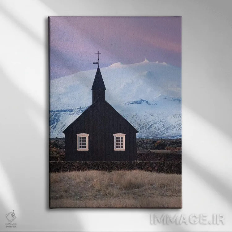 تابلو دکوراتیو کلیسای بودیر سنای فلزنس ایسلند ۶ اثر دیوید کلاپ - نمای روبهرو روی دیوار