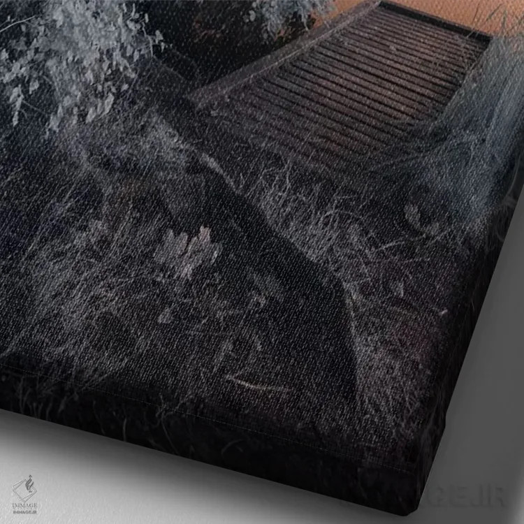 تابلو دکوراتیو Newton Abbot Decoy II,دوون، نیوتون ابوت دکوی ۲ اثر دیوید کلاپ - نمای نزدیک بافت بوم