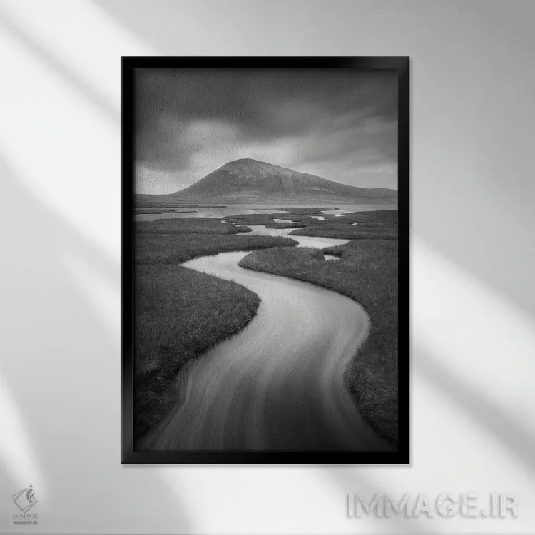 تابلو دکوراتیو پیچ هریس ۱ اثر دیوید کلاپ - نمای قابدار مشکی