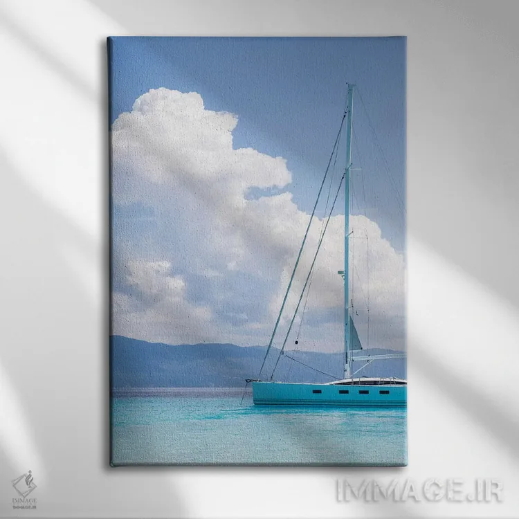 تابلو دکوراتیو کورفو نقره ای ۲۶ اثر دیوید کلاپ - نمای روبهرو روی دیوار