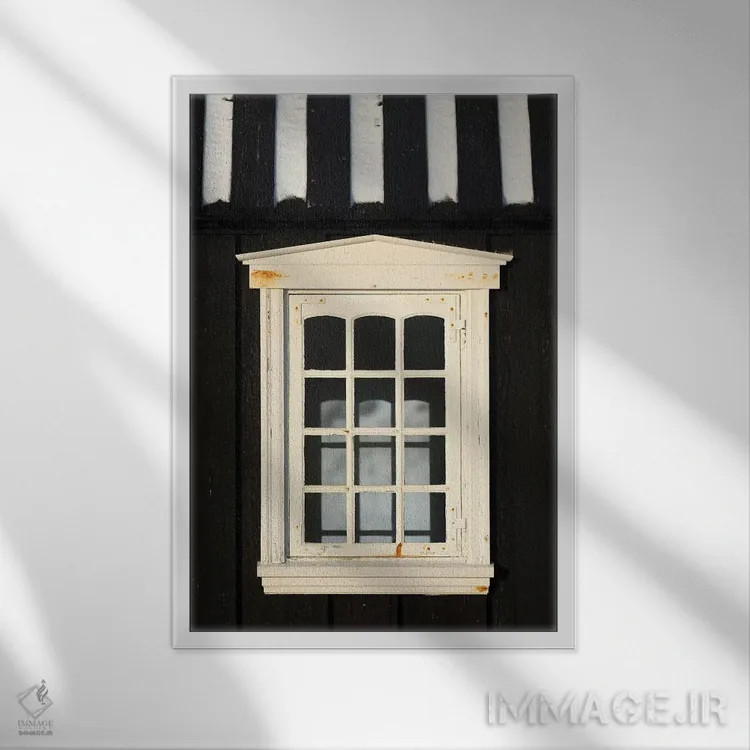 تابلو دکوراتیو کلیسای بودیر سنای فلزنس ایسلند ۱۵ اثر دیوید کلاپ - نمای قابدار سفید