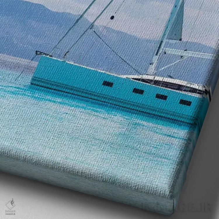 تابلو دکوراتیو کورفو نقره ای ۲۶ اثر دیوید کلاپ - نمای نزدیک بافت بوم