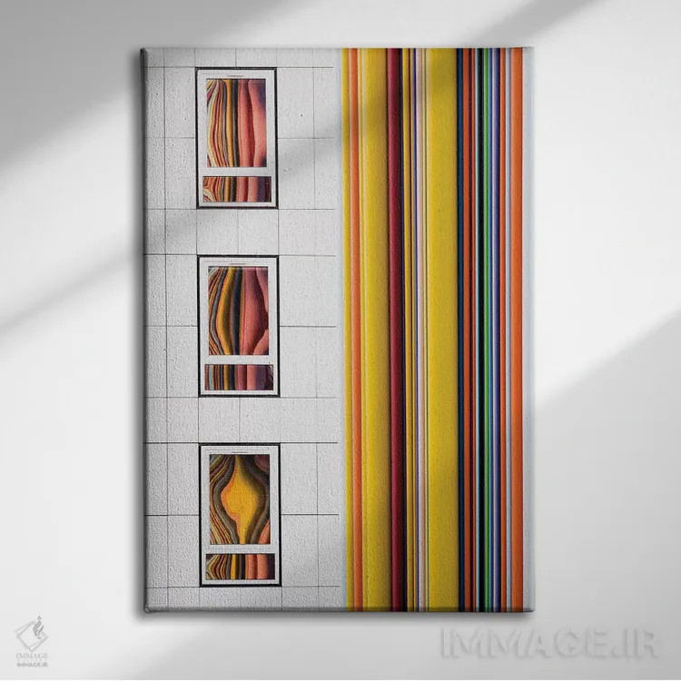 تابلو دکوراتیو لا دفانس پاریس ۵ اثر دیوید کلاپ - نمای روبهرو روی دیوار