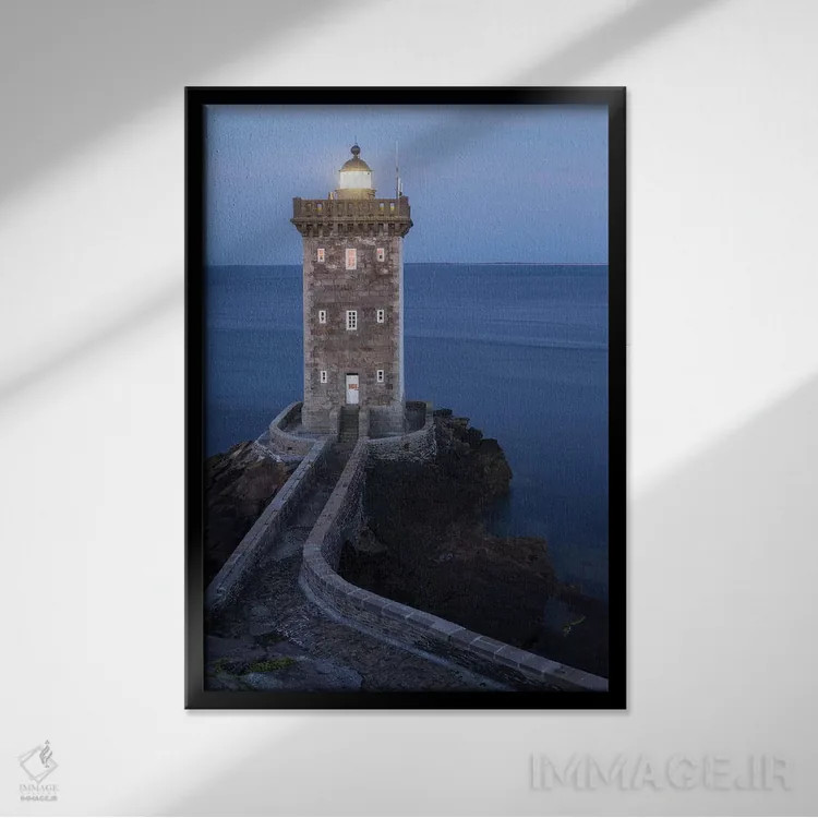 تابلو دکوراتیو Conquet Kermorvan II,بریتانی، کانکه کرموروان ۲ اثر دیوید کلاپ - نمای قابدار مشکی