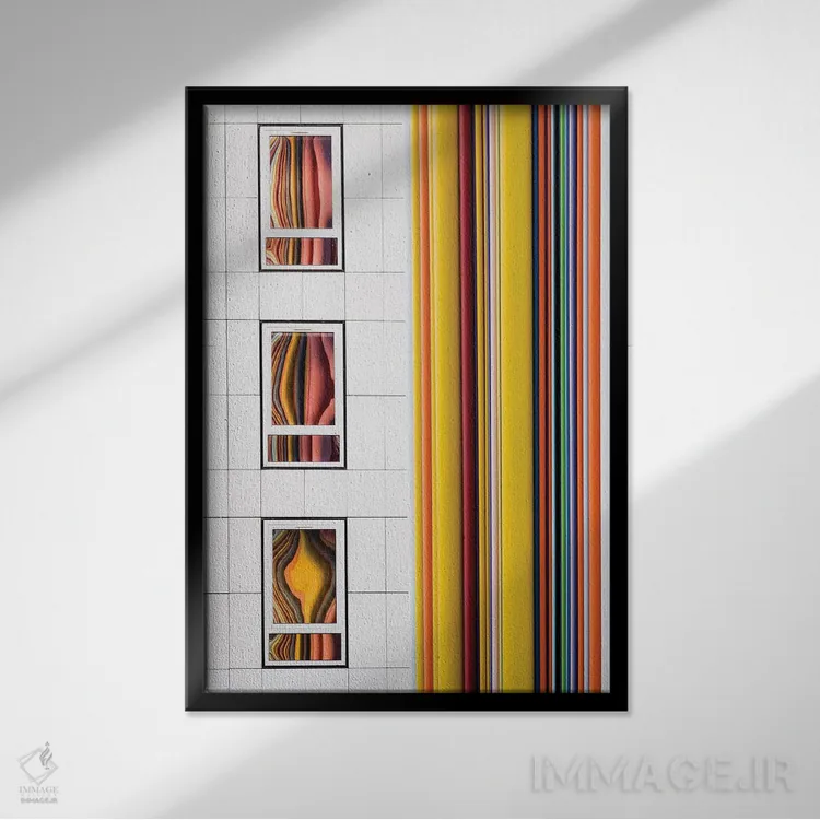 تابلو دکوراتیو لا دفانس پاریس ۵ اثر دیوید کلاپ - نمای قابدار مشکی