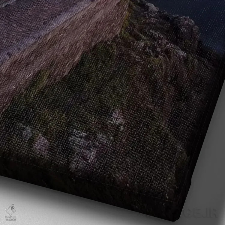 تابلو دکوراتیو Phare du Petit Minou II,بریتانی، فانوس دریایی پتی مینو ۲ اثر دیوید کلاپ - نمای نزدیک بافت بوم