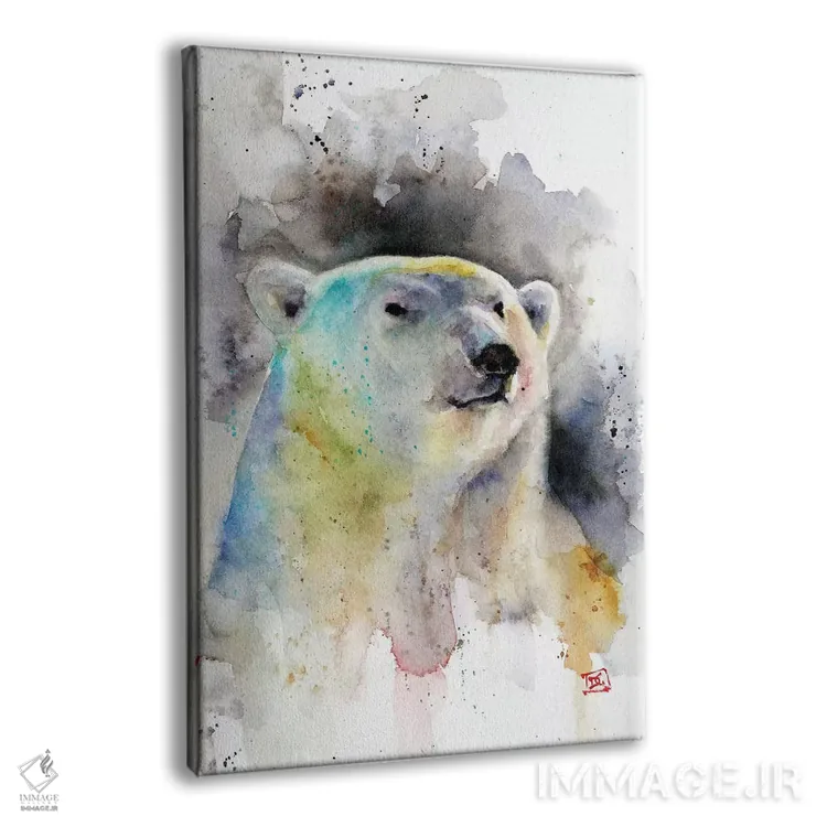 تابلو دکوراتیو خرس قطبی اثر باور کراوزر - نمای پرسپکتیو محصول