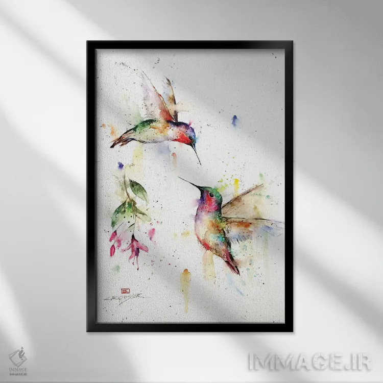 تابلو دکوراتیو محل ملاقات اثر باور کراوزر - نمای قابدار مشکی