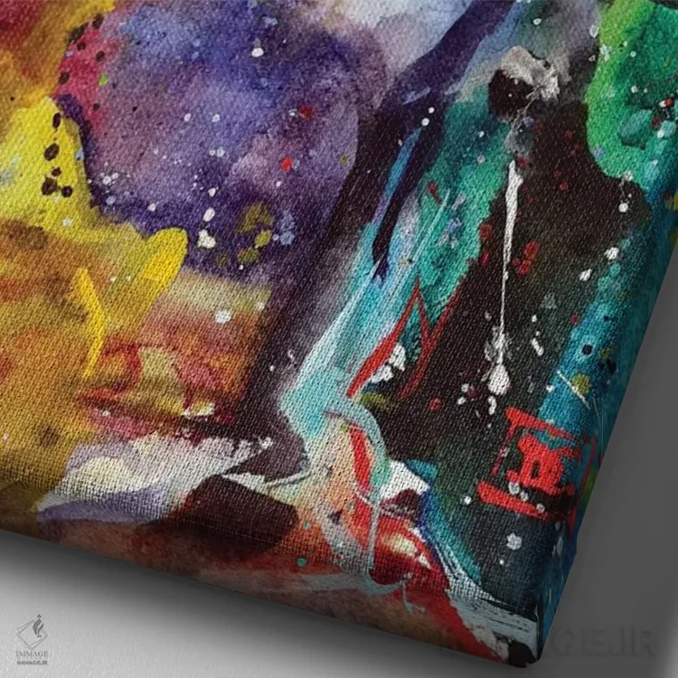 تابلو دکوراتیو تندیس آزادی اثر باور کراوزر - نمای نزدیک بافت بوم